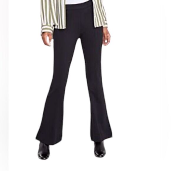 ON 34th Black Boot Cut kick flare Ponte Ankle Pants Size Medium - Picture 1 of 13